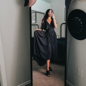 Free People Navy Wrap Dress